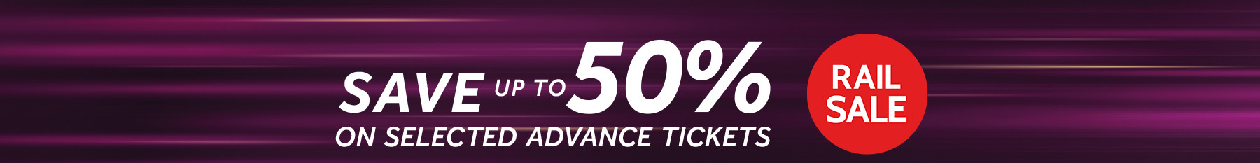 Save up to 50% banner