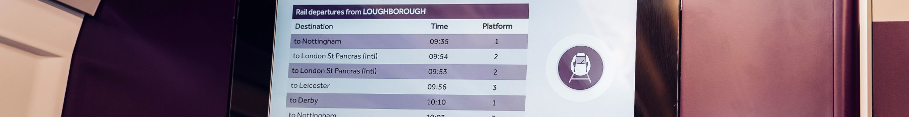 live train times on an Aurora