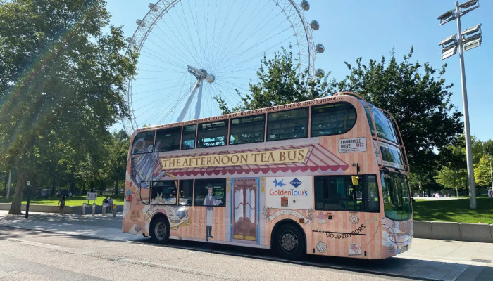 Here We Go Again London Afternoon Tea Bus Golden Tours 