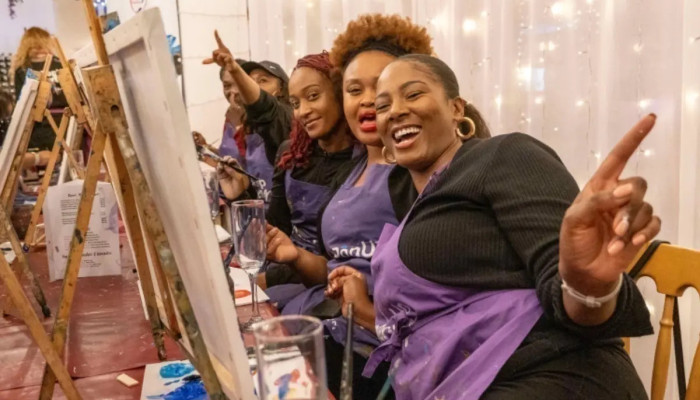 Sip and Paint Experience PopUp Painting