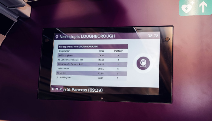 live train times on an Aurora