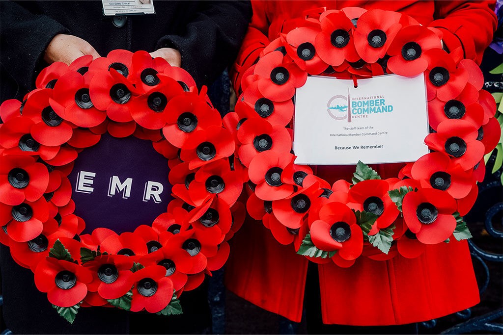 EMR and International Bomber Command Centre wreaths