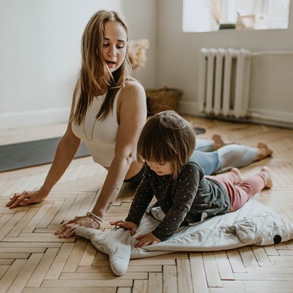 Family exercise at home
