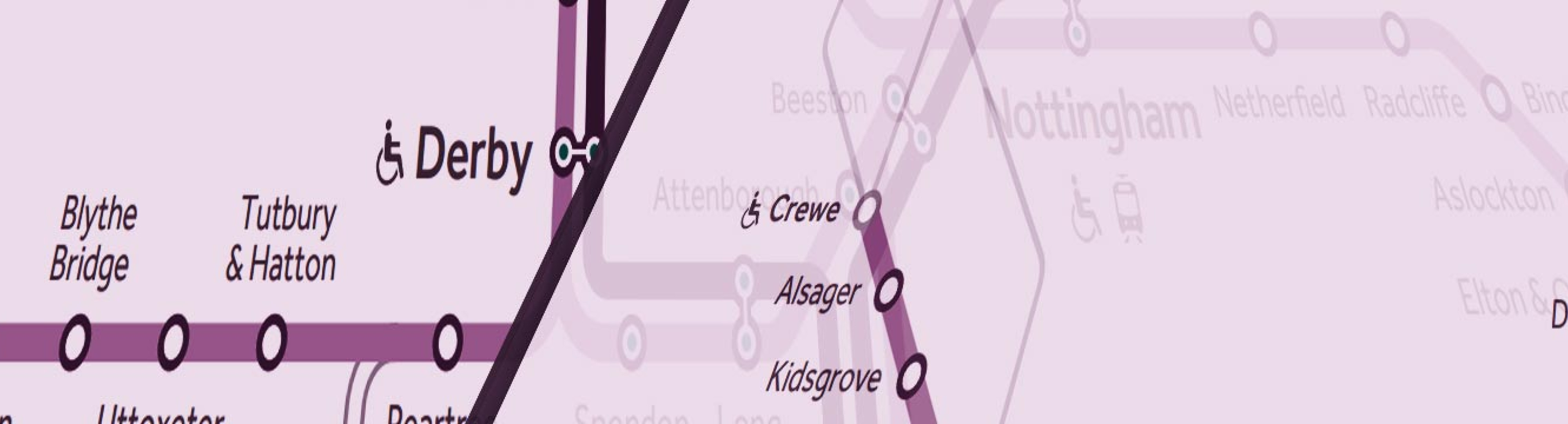 stylised route map