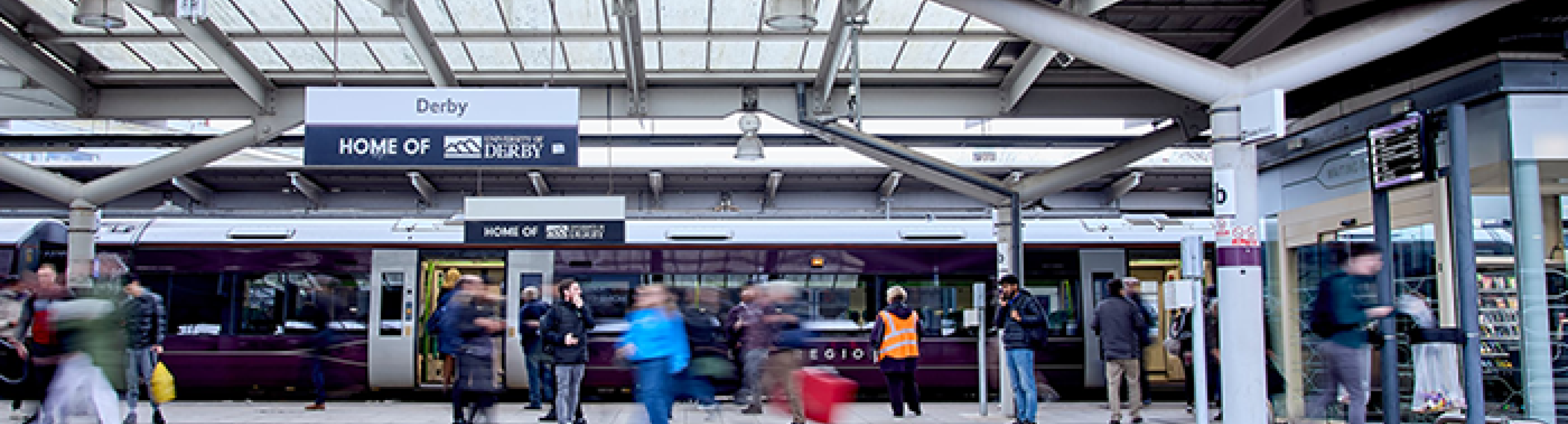 Derby train station platform