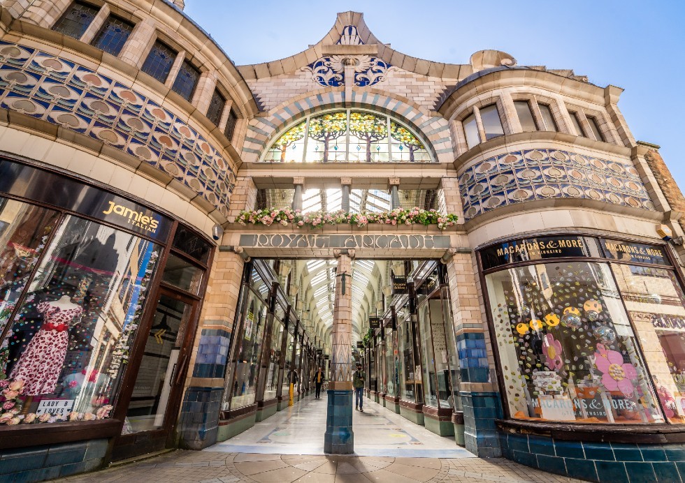 Visit Norwich by Train | Royal Arcade Shopping 