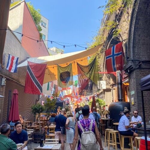 Maltby Street Market - A bustling market showcasing a variety of food stalls